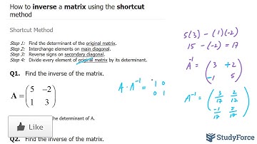 📚 How to inverse a matrix using the shortcut method