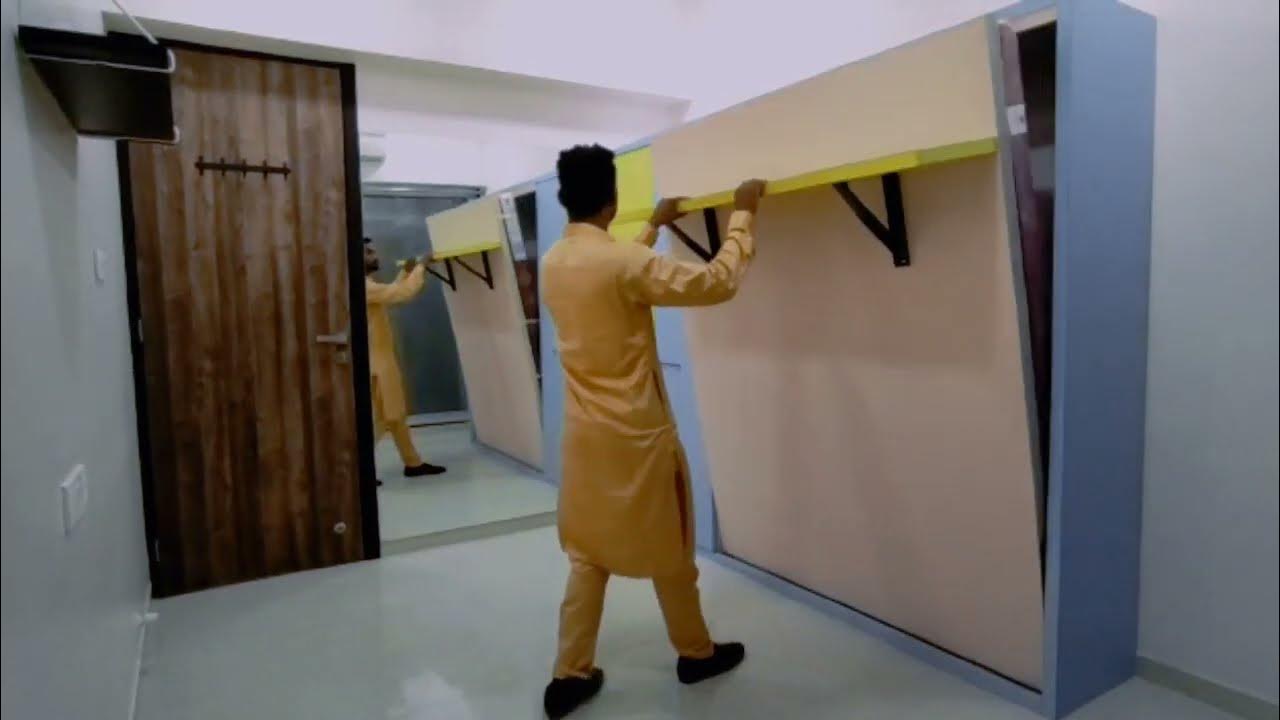 ️🤩Wall mount bed murphy bed Folding bed in low cost Mumbai, Thane