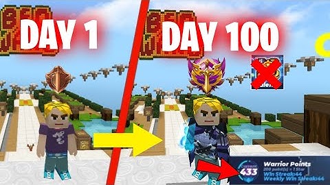 I Survived 100 DAYS In Bedwars Without Using Talent!! | Blockman Go | Further XT