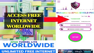 How To access Free internet 🌎🔐 APNA Shield Tunnel Pro Configuration Explain best free VPN