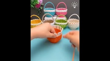 DIY รีไซเคิลแก้วกระดาษมาทำตะกร้าใบเล็กน่ารัก@AandUNChannel