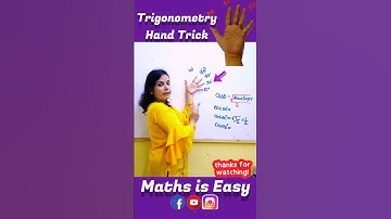 Trigonometry Angles Hand Trick | Trigonometry Trick #trigonometry #shorts #mathsiseasy #trending