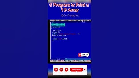 program of one dimensional array in C | #shorts #youtube #ytshorts #trending #youtubeshorts #coding