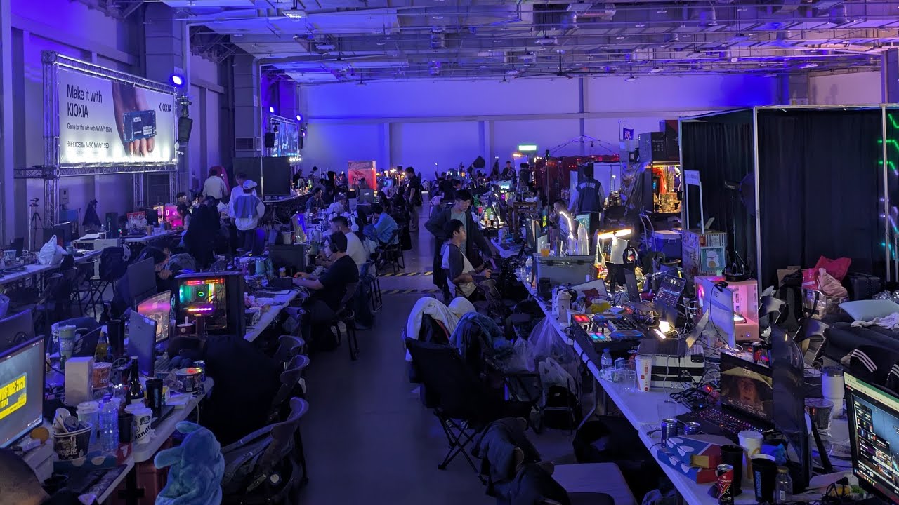 Wirforce 2025 3-4日目の深夜の様子 BYOCスペース