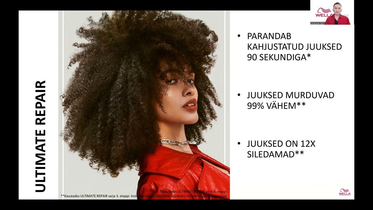 LIVE  WELLA PROFESSIONALS ULTIMATE REPAIR koolitus