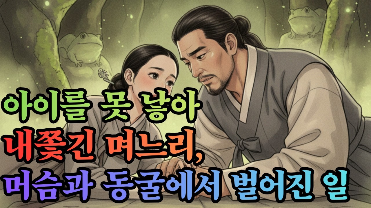 아이 못 낳아 쫓겨난 며느리, 머슴과 함께 동굴로 들어간 사연 ㅣ전설ㅣ옛날이야기ㅣ사연 ㅣ야담ㅣ 민담 ㅣ자면서 듣는 이야기 ㅣ 수면동화 ㅣ오디오북