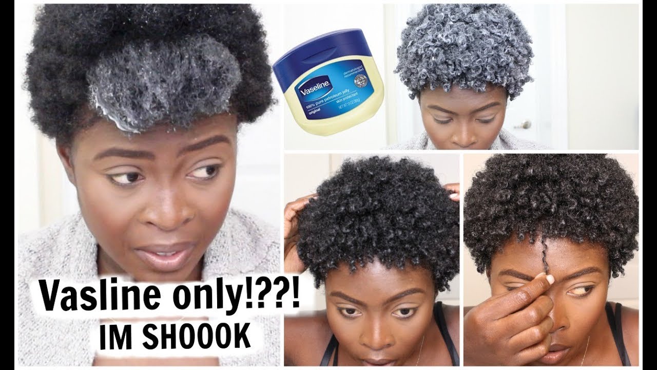 DEFINING MY NATURAL HAIR WITH ONLY VASELINE & WATER?!!! I AM BEYOND SHOCKED  - YouTube