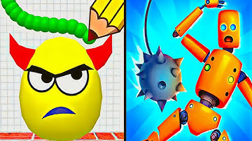 Draw To Smash: Logic puzzle vs Ragdoll Break: Kick Master | Hard Levels | Satisfying ASMR Gameplay