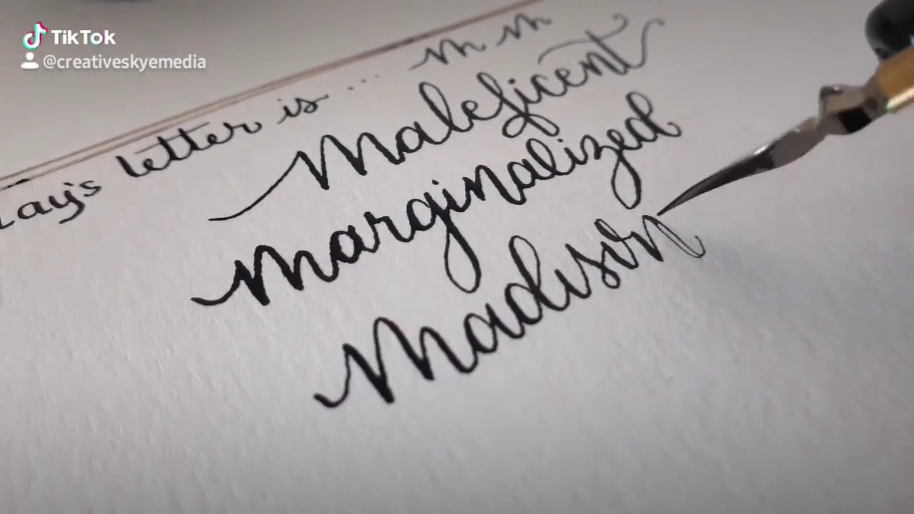 Letter M - Calligraphy Alphabet Challenge