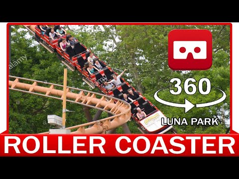 360° VR VIDEO – ROLLER COASTER – Luna Park Video – First Person – VIRTUAL REALITY 3D