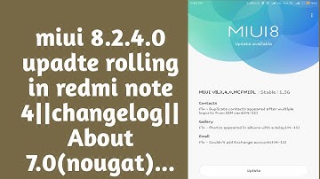 Miui 8.2.4.0 update in redmi note 4