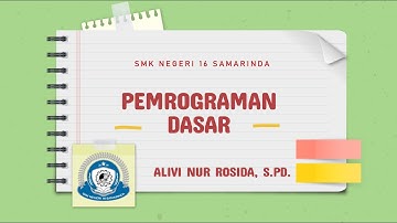 PERKENALAN - PEMROGRAMAN DASAR
