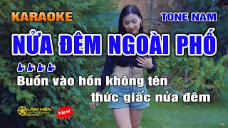 🎤NỬA ĐÊM NGOÀI PHỐ Karaoke Nhạc Sống Tone Nam I Karaoke Lâm Hiền