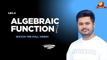 Algebraic function | Relation & function | Math | By Ranjeet jha Sir  Careerxone Gondia.