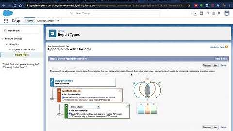 Salesforce - Creating Custom Report Types