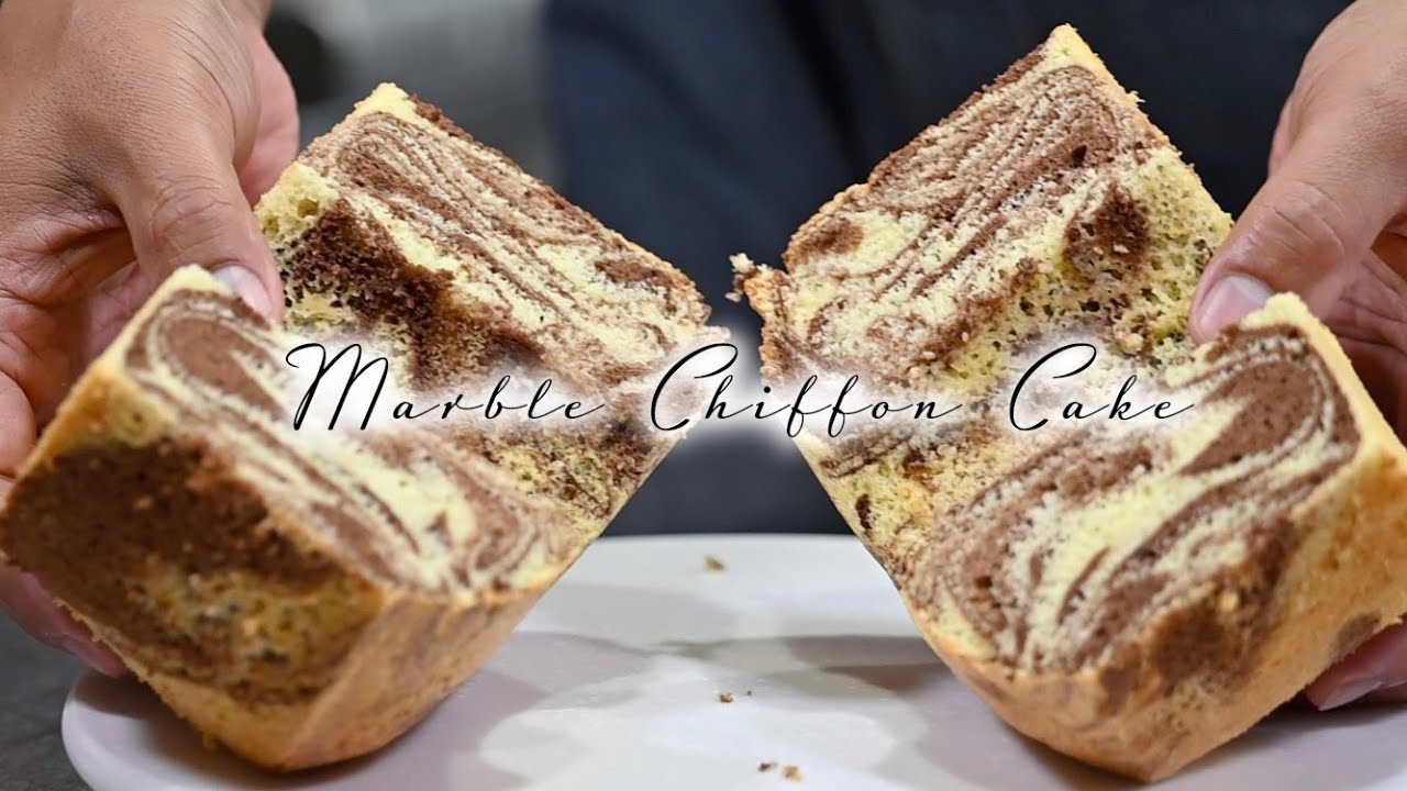 How To Make The Perfect Marble Chiffon Cake YouTube