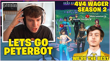 CLIX & PETERBOT EMBARRASSED PROS In SEASON 2 4v4 ZONE WARS Wager! (Fortnite Moments)