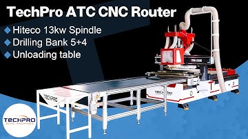 China Linear ATC CNC Wood Router with Drilling Bank Working Video