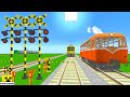 踏切 アニメ Train Railway Railroad Crossing Animation Minecraft p005