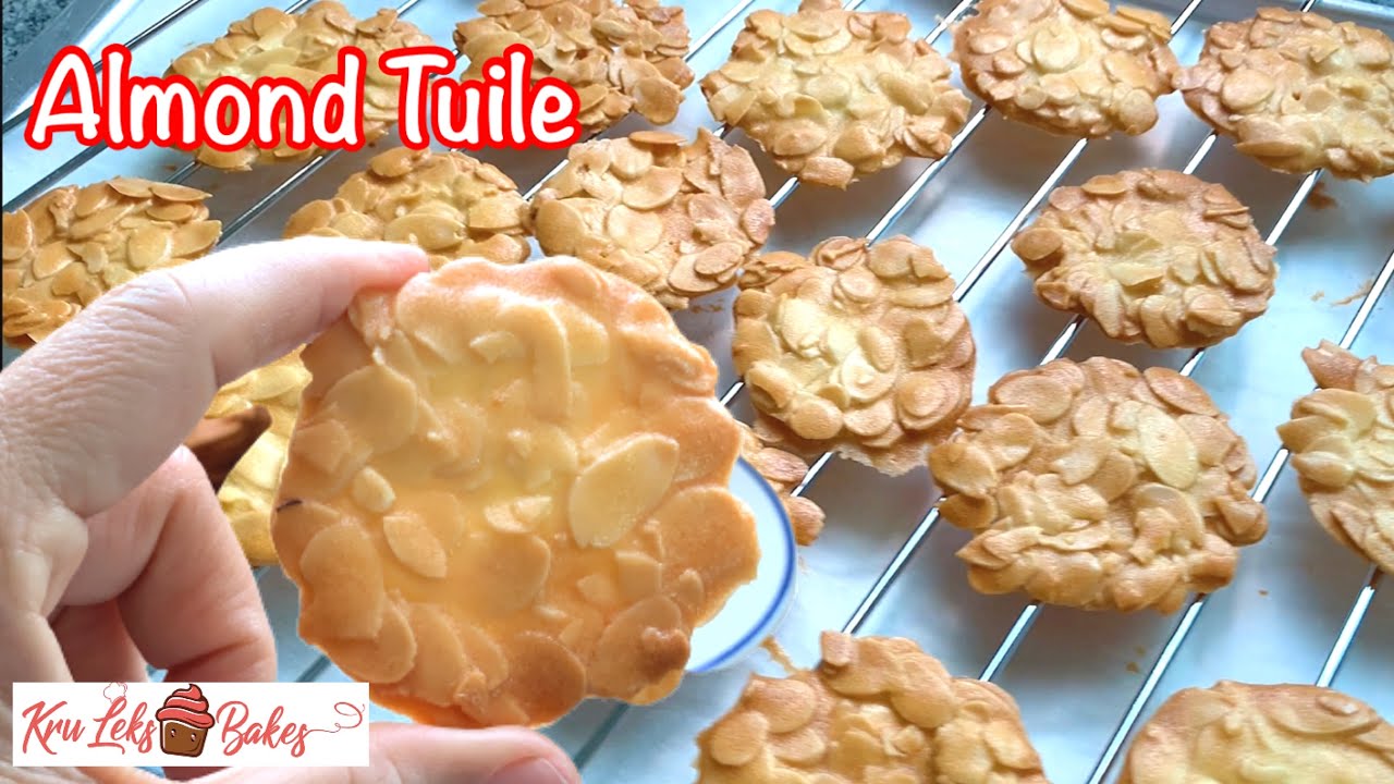 Almond Tuile ขนมเบื้องเมืองฝรั่งเศส กรอบ มัน หอมเนย ทำง่าย ชวนมือใหม่วัยเกษียณมาลองทำ |Krulek’sBakes