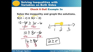 7 - Video of Notes - Inequalities with Variables on Both Sides
