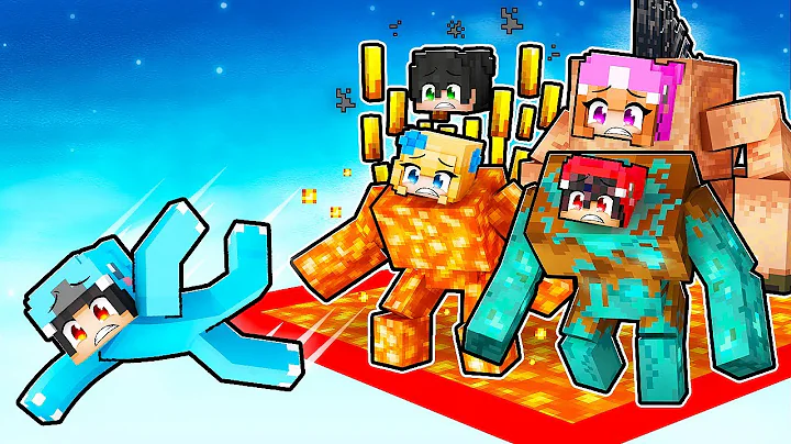 Stuck On ONE LAVA BLOCK But We’re Mobs With CRAZY FAN GIRL!