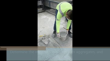 UNIT WEIGHT OF AGGREGATES