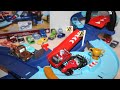 Mattel disney cars grc jumping raceway  lightning mcqueen  francesco bernoulli track playset