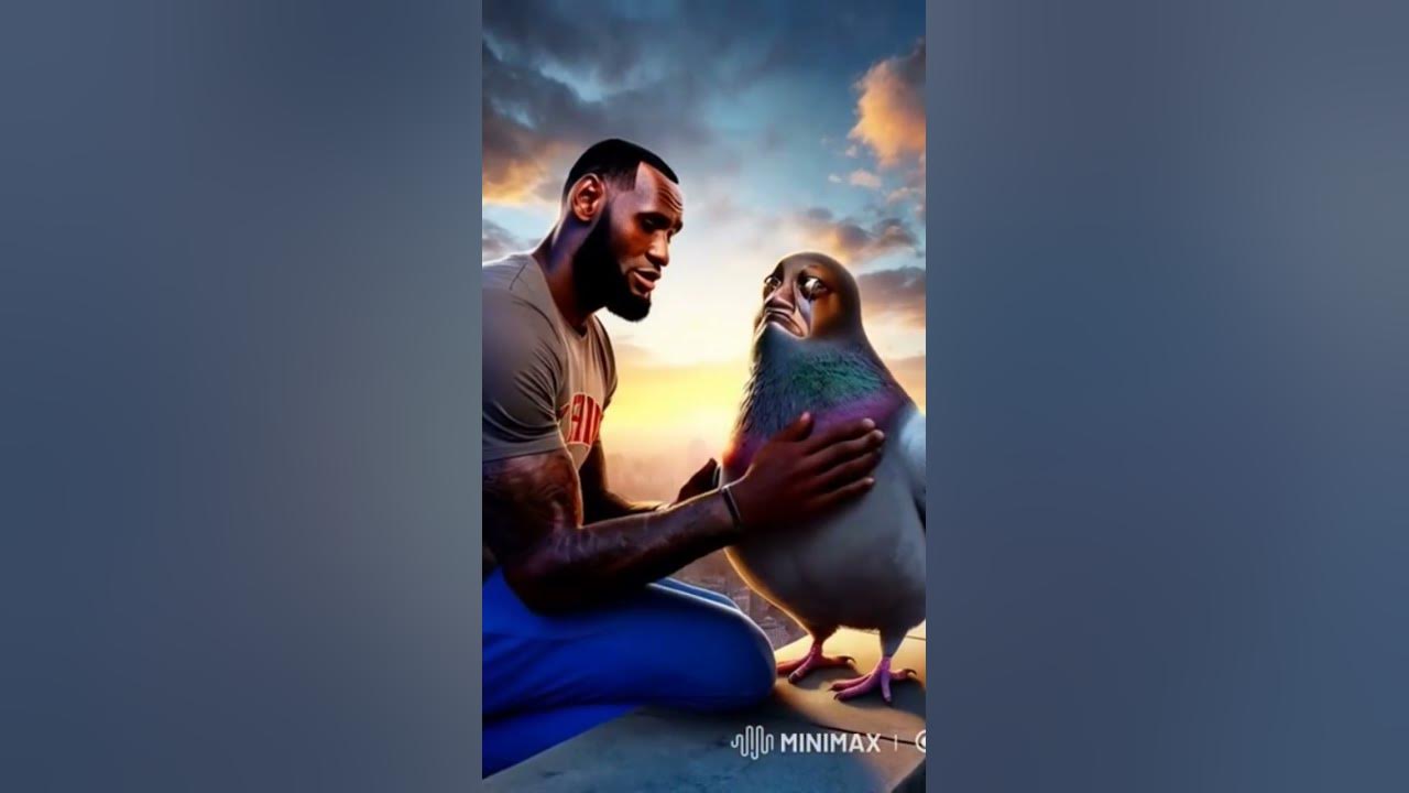 Lebron james comforting the monkey pigeon youtube