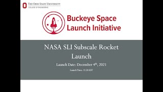 Famous NASA SLI Subscale Launch 2021 Profile