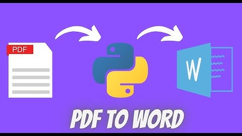 Python Convert PDF to Word