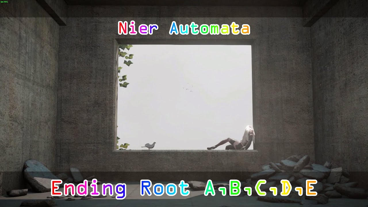 Nier Automata : Ending Root A,B,C,D,E [+2B's Final Moment] - YouTube