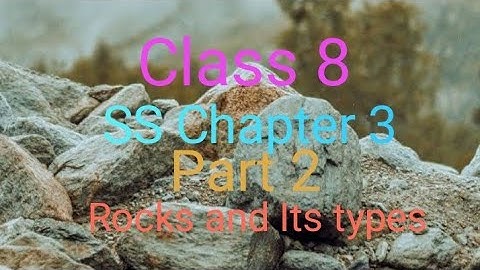 Class 8|SS Chapter 3|Part 2|Rocks- Types - Rock Cycle