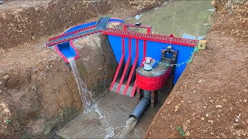 Build mini hydropower on a stream with a powerful unit