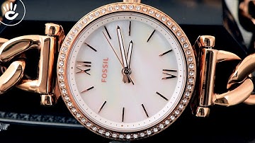 Đồng hồ Fossil #39 | Review đồng hồ Fossil ES4688 kiểu dáng 3 kim đơn giản trên nền mặt xà cừ