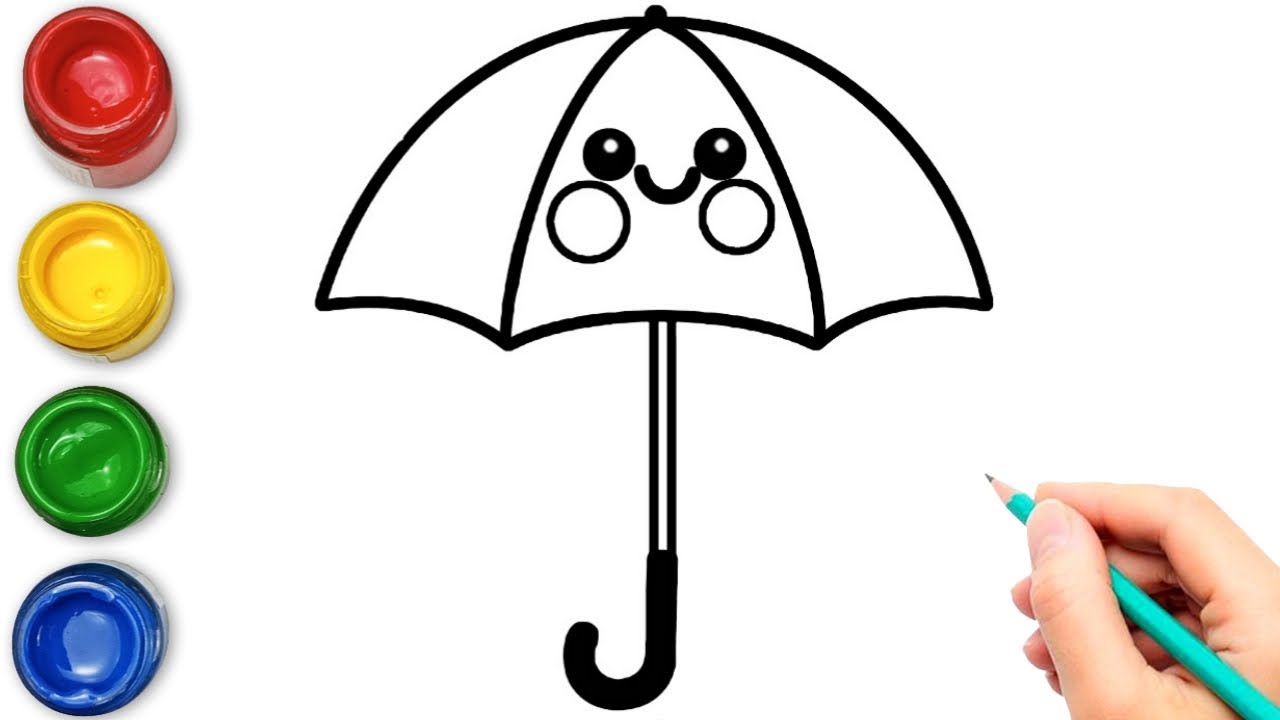 How To Draw An Umbrella - Art For Kids Hub -