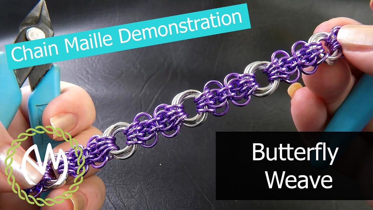 Chain Maille Weave Demonstration - Butterfly Weave - YouTube