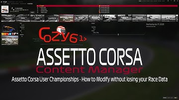 Assetto Corsa User Championships - How to Modify without losing your Race Data