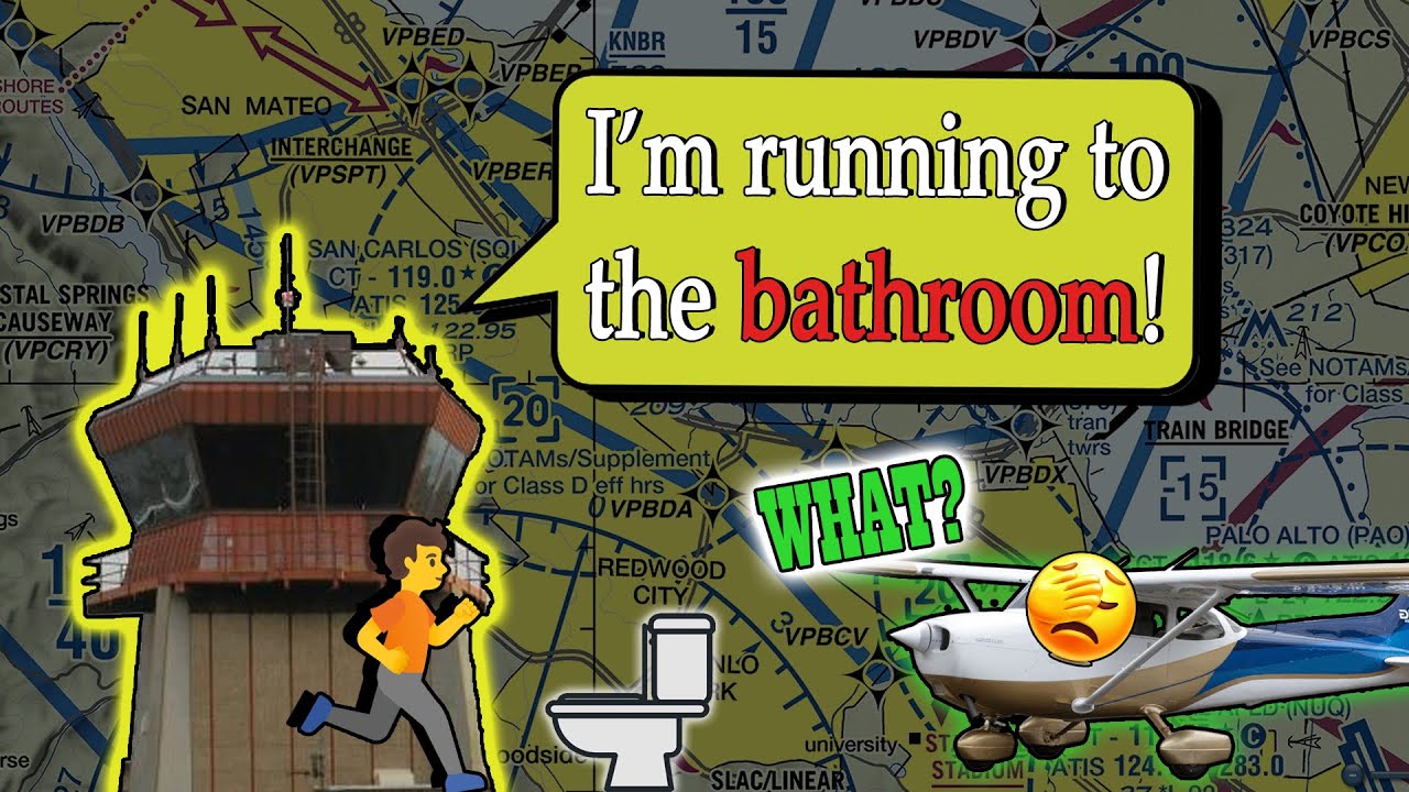 CONTROLLER LEAVES TO THE RESTROOM at San Carlos, CA!