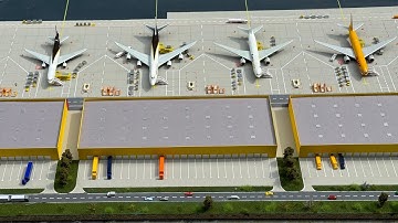 Build a cargo airport in 1/500 scale part 2/2 by @airportsforscale  #diorama #airport #miniature