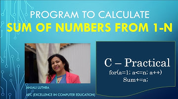 Program to find sum of numbers from 1 to n | For loop Example | Learn Programming in C