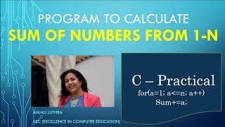 Program to find sum of numbers from 1 to n | For loop Example | Learn Programming in C