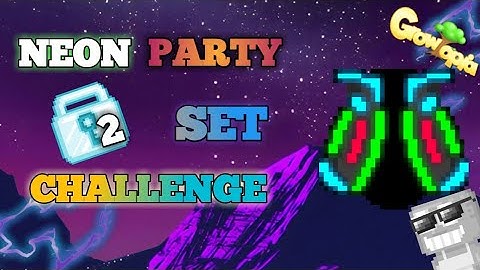 2 DLS NEON PARTY CAPE SET CHALLENGE ❗ | GROWTOPIA - SET CHALLENGE #3