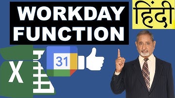 Excel Workday function: Find end date & exclude weekends & holidays-Hindi-हिंदी (V011)