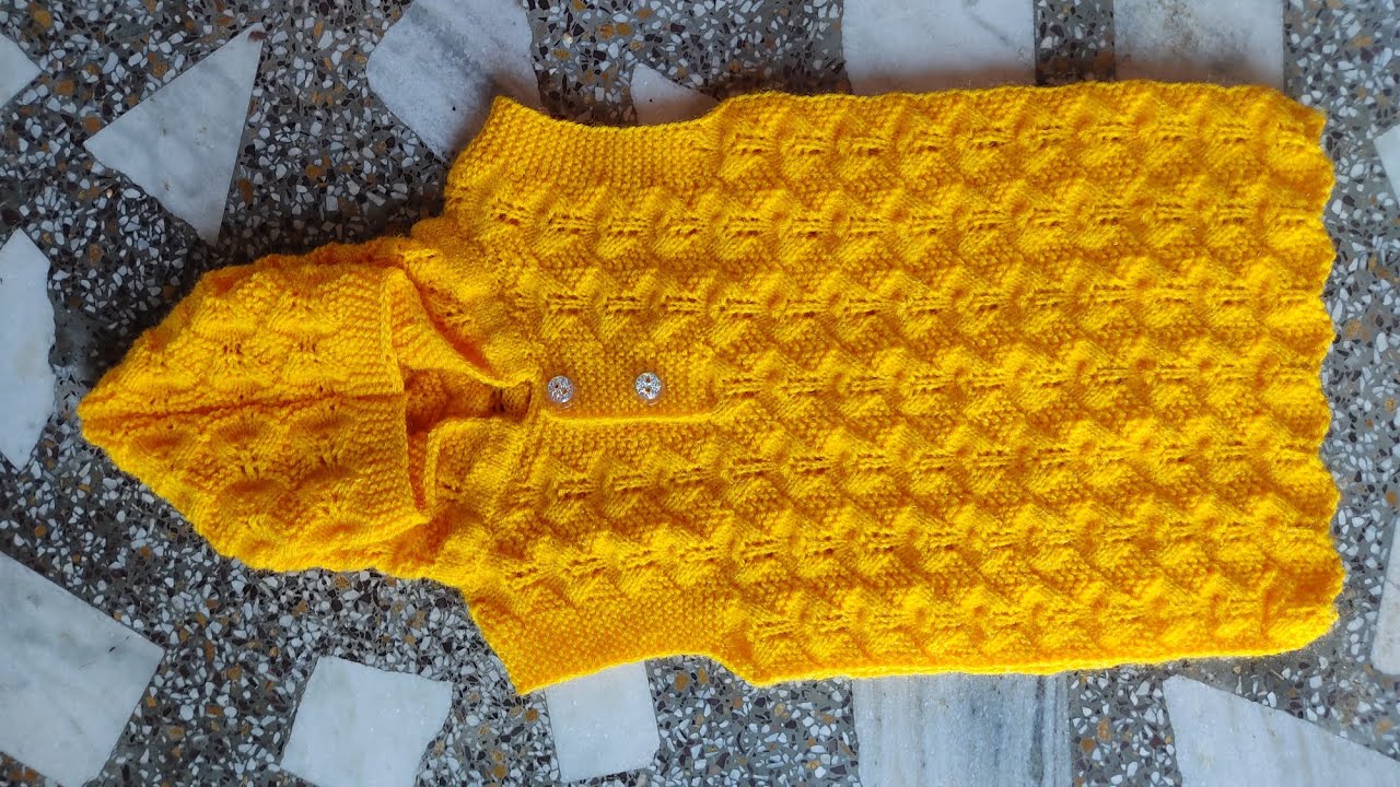 How to make hoodie in baby cardigan. बच्चे की कोटी, जैकेट में हुड(टोपी) बनाने की आसान विधि॥