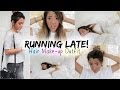 Get Ready with Me: Running Late | Quick Hair Fixes, Make up + Outfit!