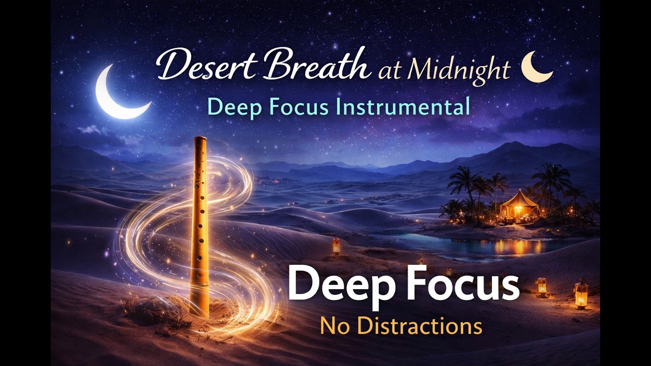 Desert Breath at Midnight 2 | Deep Focus Instrumental | Calm Ambient ...
