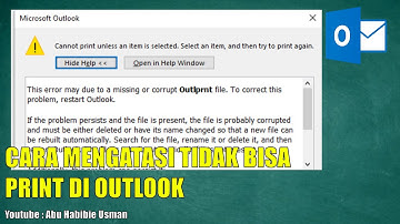 CARA MENGATASI TIDAK BISA PRINT DI OUTLOOK, FIX OUTLPRNT FILE MISSING OR CORRUPT