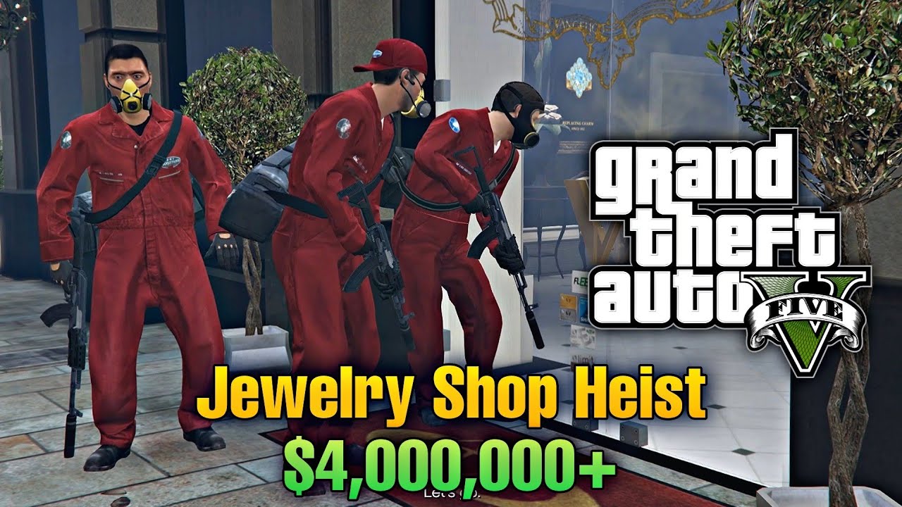 GTA 5 Jewelry Shop Heist The Jewel Shop Job HD Graphics YouTube