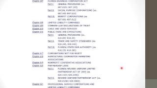 The Florida Statutes Locating Reliable Sources for Business Law Students